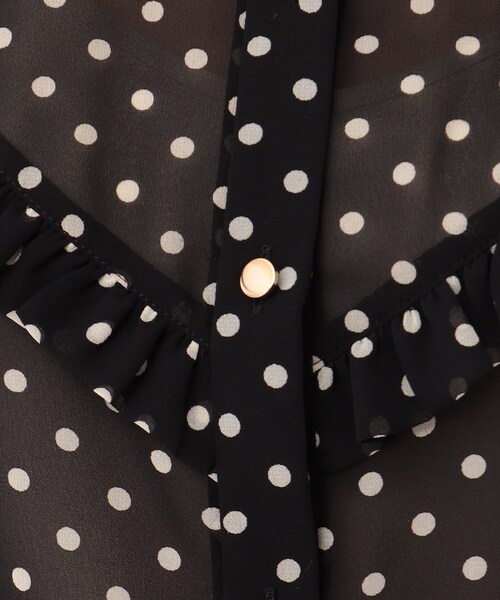 UNTITLED（アンタイトル）の「◆【STORY掲載】シャルマンドット フリルブラウス【洗える】（シャツ/ブラウス・レディース・ブラック系/ネイビー系・44/48/00/01/02/03/04）」の22枚目の写真