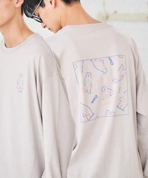 coen（コーエン）の「【メンズ】Ryo KaneyasuイラストプリントロングスリーブTシャツ（Tシャツ/カットソー・メンズ・ホワイト/ベージュ/ライトピンク・SMALL/MEDIUM/LARGE/X-LARGE）」の9枚目の写真