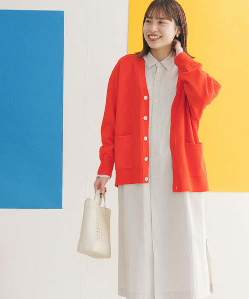 FORK&SPOON（フォークアンドスプーン）の「FORK&SPOON　コードレーンシャツワンピース（ワンピース・レディース・ブラック/ベージュ/パープル系その他・ONE）」の18枚目の写真