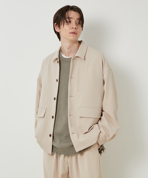 JUNRED（ジュンレッド）の「テクスチャーTRユーティリティブルゾン（ブルゾン・メンズ・ブラック/ベージュ/グリーン・S/M/L）」の6枚目の写真