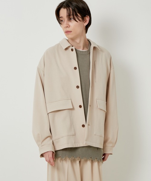 JUNRED（ジュンレッド）の「テクスチャーTRユーティリティブルゾン（ブルゾン・メンズ・ブラック/ベージュ/グリーン・S/M/L）」の7枚目の写真