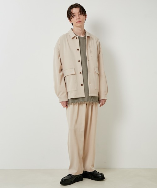 JUNRED（ジュンレッド）の「テクスチャーTRユーティリティブルゾン（ブルゾン・メンズ・ブラック/ベージュ/グリーン・S/M/L）」の12枚目の写真