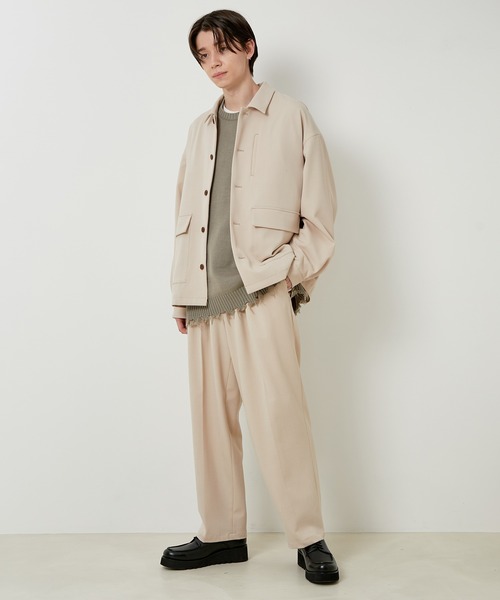 JUNRED（ジュンレッド）の「テクスチャーTRユーティリティブルゾン（ブルゾン・メンズ・ブラック/ベージュ/グリーン・S/M/L）」の13枚目の写真