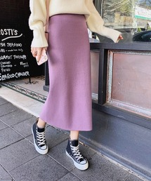 Anuenue | Iラインミモレ丈タイトスカート(スカート)
