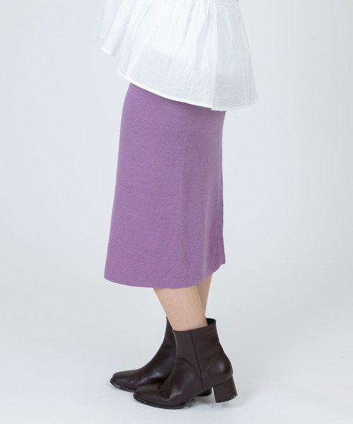 Anuenue(アヌエヌエ)の「Iラインミモレ丈タイトスカート(スカート・レディース・ブラック/ベージュ/パープル/グレー・FREE)」の16枚目の写真