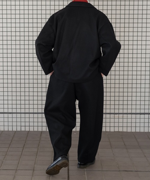 kutir(クティール)の「ウールライクテーラードジャケット(セットアップ着用可!)(テーラードジャケット・メンズ・ブラック/ブラウン/グリーン・MEDIUM/LARGE)」の16枚目の写真