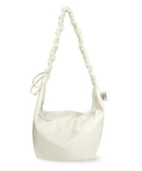 FUN FROM FUN(ファンフロムファン)の「FUN FROM FUN(ファン フロム ファン)/Croissant bag/ギャザー シャーリング ショルダーバッグ(ショルダーバッグ・レディース・ブラック/アイボリー・FREE)」の16枚目の写真