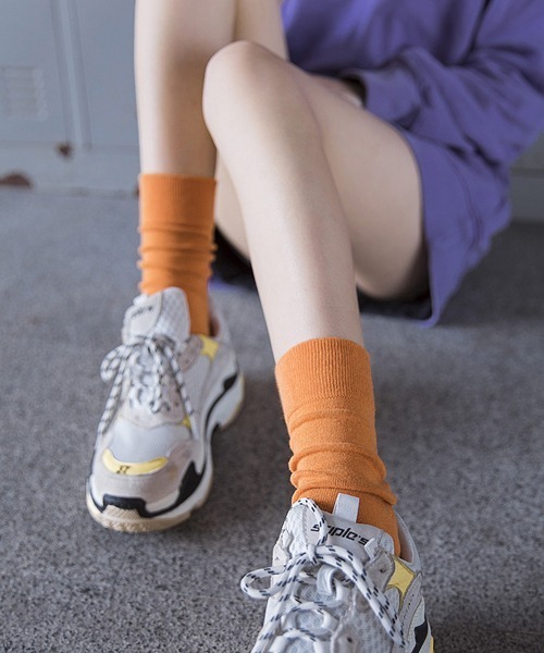 Fun & Daily（ファンアンドデイリー）の「ベーシックカラーソックス（ソックス/靴下・レディース・チャコールグレー/グリーン/ブルー/パープル/ピンク/レッド/オレンジ・FREE）」の7枚目の写真