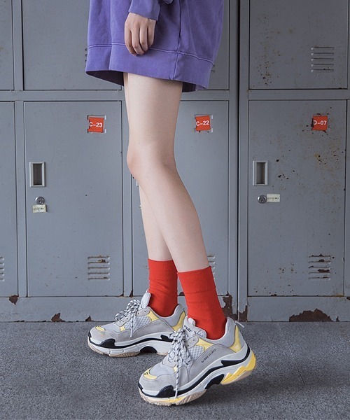 Fun & Daily（ファンアンドデイリー）の「ベーシックカラーソックス（ソックス/靴下・レディース・チャコールグレー/グリーン/ブルー/パープル/ピンク/レッド/オレンジ・FREE）」の12枚目の写真