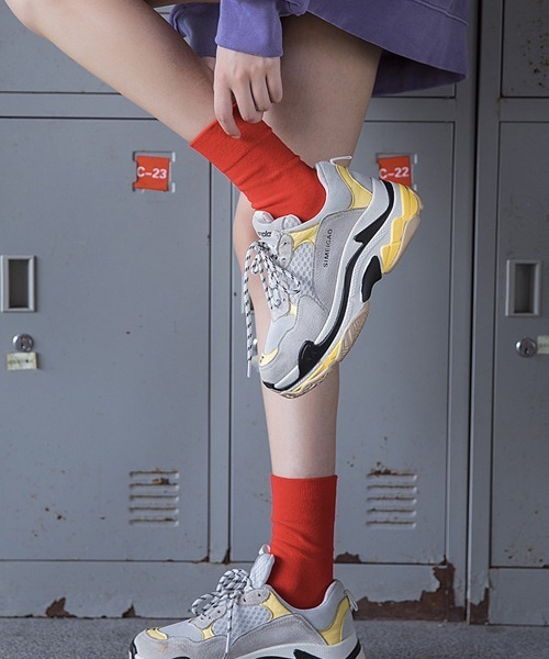 Fun & Daily（ファンアンドデイリー）の「ベーシックカラーソックス（ソックス/靴下・レディース・チャコールグレー/グリーン/ブルー/パープル/ピンク/レッド/オレンジ・FREE）」の10枚目の写真