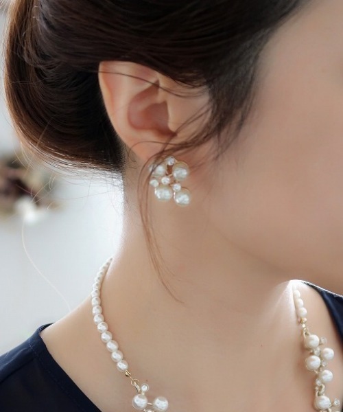 Placebo（プラシーボ）の「ジャスマン パールイヤリング（イヤリング・レディース・シルバー/ベージュ・F）」の9枚目の写真