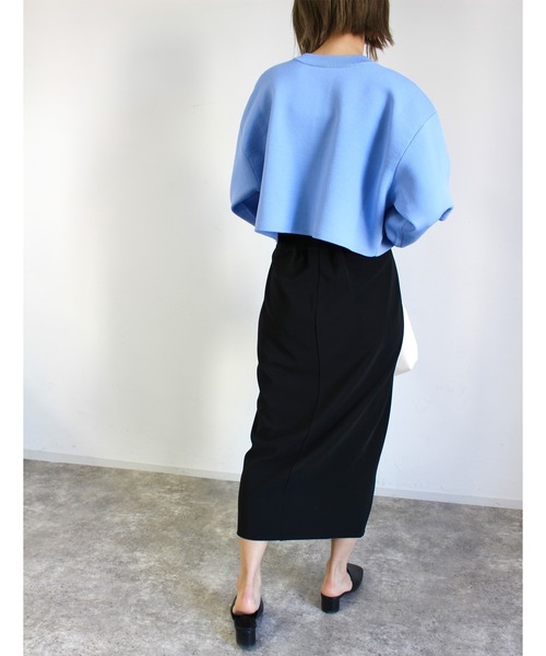 MLI'A(エムリア)の「カットナロースカート(スカート・レディース・ブルー/グリーン/ブラック/ライトベージュ・FREE)」の9枚目の写真