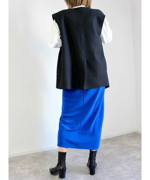 MLI'A(エムリア)の「カットナロースカート(スカート・レディース・ブルー/グリーン/ブラック/ライトベージュ・FREE)」の22枚目の写真