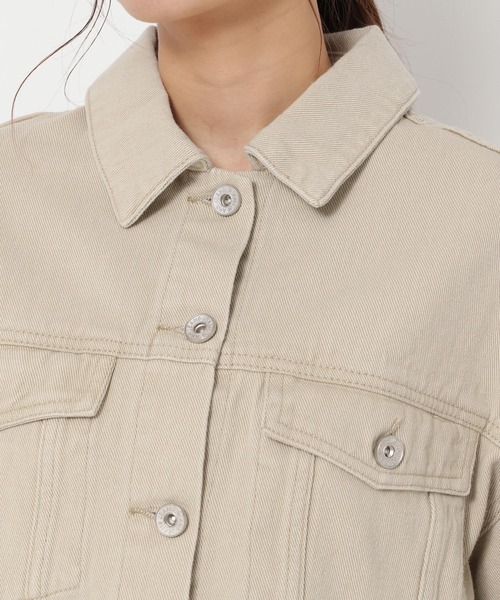 mysty woman（ミスティウーマン）の「USED加工デニムショートＧジャン 268862（デニムジャケット・レディース・ベージュ/ピンク/モカ・FREE）」の19枚目の写真