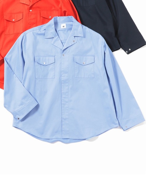 JOINT WORKS(ジョイントワークス)の「JW-WORK シャツブルゾン(ブルゾン・メンズ・ネイビー/サックスブルー/オレンジ・MEDIUM/LARGE)」の2枚目の写真