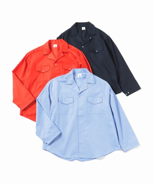 JOINT WORKS(ジョイントワークス)の「JW-WORK シャツブルゾン(ブルゾン・メンズ・ネイビー/サックスブルー/オレンジ・MEDIUM/LARGE)」の4枚目の写真