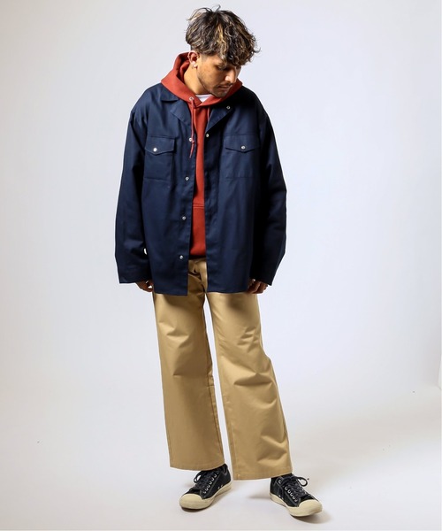 JOINT WORKS(ジョイントワークス)の「JW-WORK シャツブルゾン(ブルゾン・メンズ・ネイビー/サックスブルー/オレンジ・MEDIUM/LARGE)」の5枚目の写真