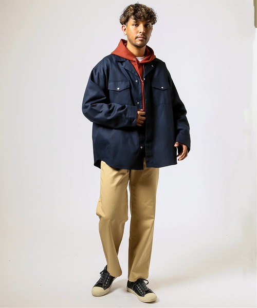 JOINT WORKS(ジョイントワークス)の「JW-WORK シャツブルゾン(ブルゾン・メンズ・ネイビー/サックスブルー/オレンジ・MEDIUM/LARGE)」の7枚目の写真