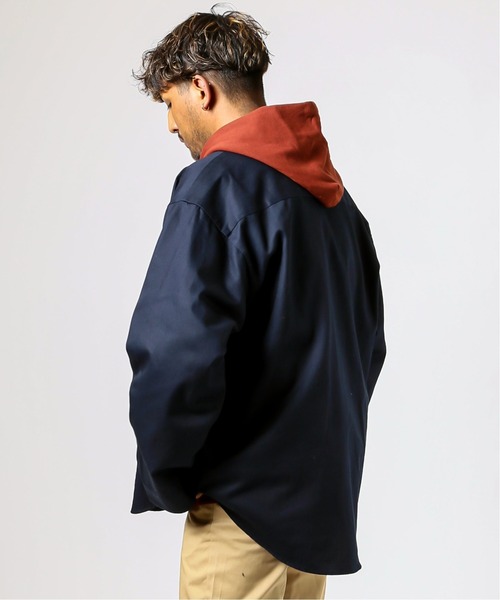 JOINT WORKS(ジョイントワークス)の「JW-WORK シャツブルゾン(ブルゾン・メンズ・ネイビー/サックスブルー/オレンジ・MEDIUM/LARGE)」の9枚目の写真
