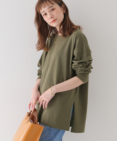 SLOBE IENA(スローブイエナ)の「サイドスリットカットソー◆(Tシャツ/カットソー・レディース・ホワイト/カーキ・FREE)」の14枚目の写真