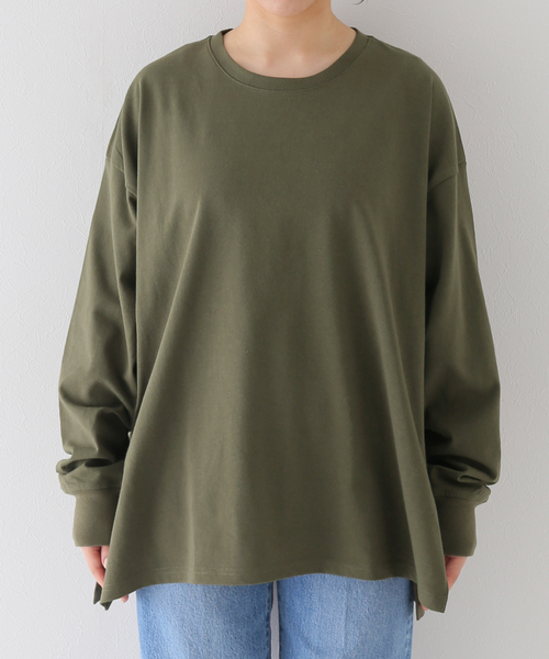 SLOBE IENA(スローブイエナ)の「サイドスリットカットソー◆(Tシャツ/カットソー・レディース・ホワイト/カーキ・FREE)」の15枚目の写真