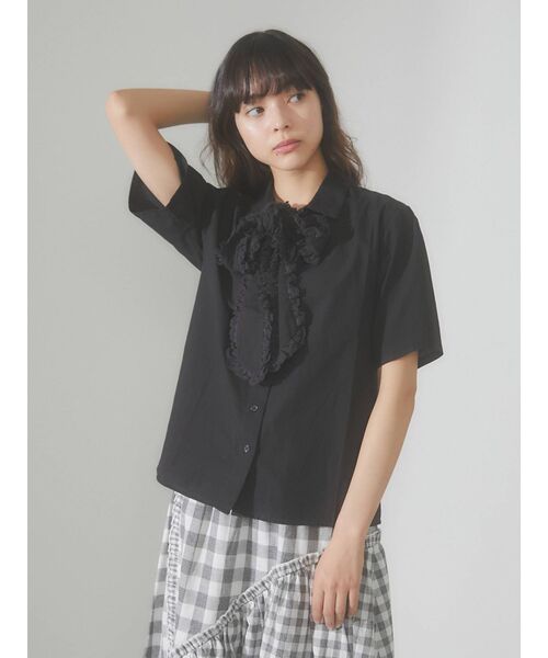 merry jenny（メリージェニー）の「フリルボウタイブラウス（シャツ/ブラウス・レディース・オフホワイト/ブラック/ピンク・FREE）」の15枚目の写真