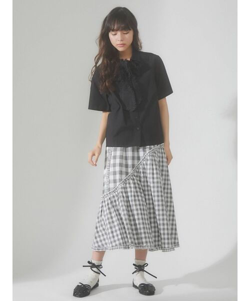 merry jenny（メリージェニー）の「フリルボウタイブラウス（シャツ/ブラウス・レディース・オフホワイト/ブラック/ピンク・FREE）」の8枚目の写真