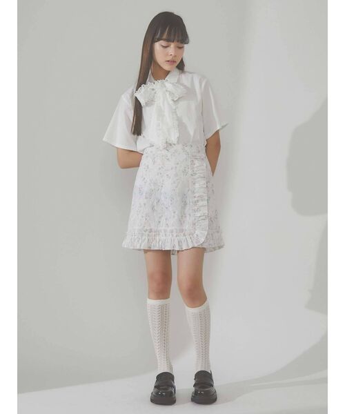 merry jenny（メリージェニー）の「フリルボウタイブラウス（シャツ/ブラウス・レディース・オフホワイト/ブラック/ピンク・FREE）」の11枚目の写真