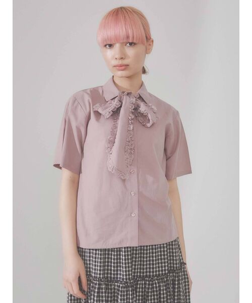 merry jenny（メリージェニー）の「フリルボウタイブラウス（シャツ/ブラウス・レディース・オフホワイト/ブラック/ピンク・FREE）」の12枚目の写真