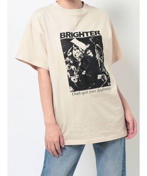 jouetie(ジュエティ)の「カラーグランジBIG Tシャツ(Tシャツ/カットソー・レディース・アイボリー/ブラック/ピンク・MEDIUM)」の4枚目の写真