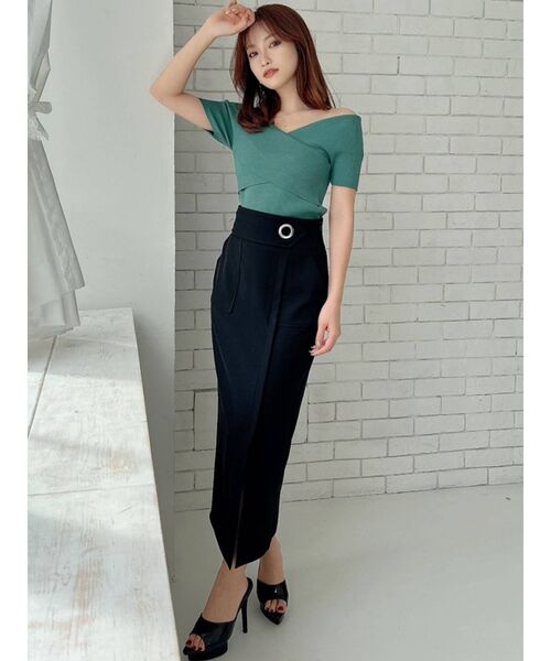 RESEXXY（リゼクシー）の「アイレット釦タイトスカート（スカート・レディース・ブラック/ベージュ/グリーン・FREE）」の8枚目の写真