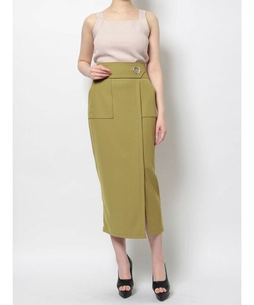 RESEXXY（リゼクシー）の「アイレット釦タイトスカート（スカート・レディース・ブラック/ベージュ/グリーン・FREE）」の7枚目の写真