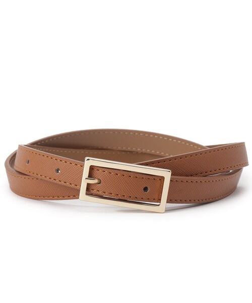 DRESKIP（ドレスキップ）の「◆スクエアバックルベルト（ベルト・レディース・アイボリー/ブラック/キャメル/ダークブラウン・00）」の4枚目の写真