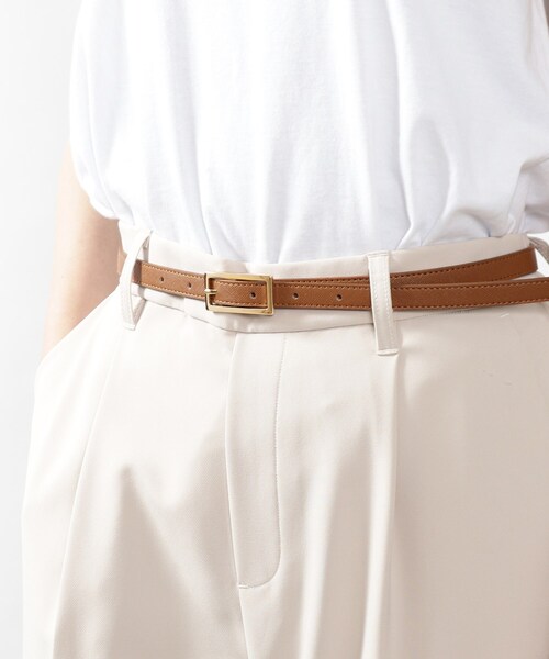 DRESKIP（ドレスキップ）の「◆スクエアバックルベルト（ベルト・レディース・アイボリー/ブラック/キャメル/ダークブラウン・00）」の9枚目の写真