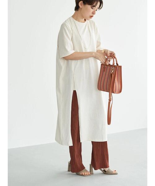 earth music&ecology（アースミュージックアンドエコロジー）の「【TGC着用】ストライプシートショルダーバッグ（ショルダーバッグ・レディース・ベージュ/オレンジ・FREE）」の16枚目の写真