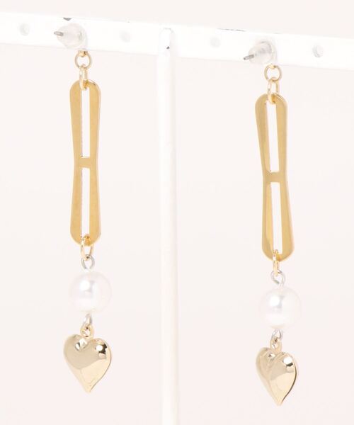 tone（トーン）の「【-lensa-】ヴィンテージパーツ使用のシンプルピアス(MA)（ピアス（両耳用）・レディース・ゴールド・FREE）」の5枚目の写真
