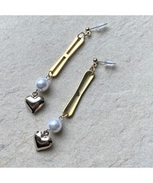 【-lensa-】ヴィンテージパーツ使用のシンプルピアス(MA)