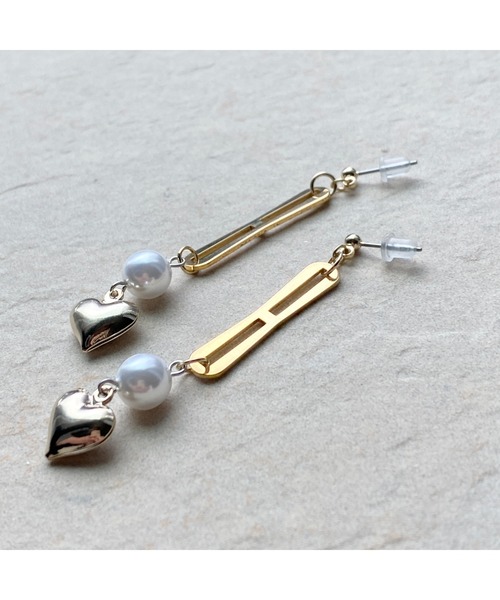 tone（トーン）の「【-lensa-】ヴィンテージパーツ使用のシンプルピアス(MA)（ピアス（両耳用）・レディース・ゴールド・FREE）」の8枚目の写真