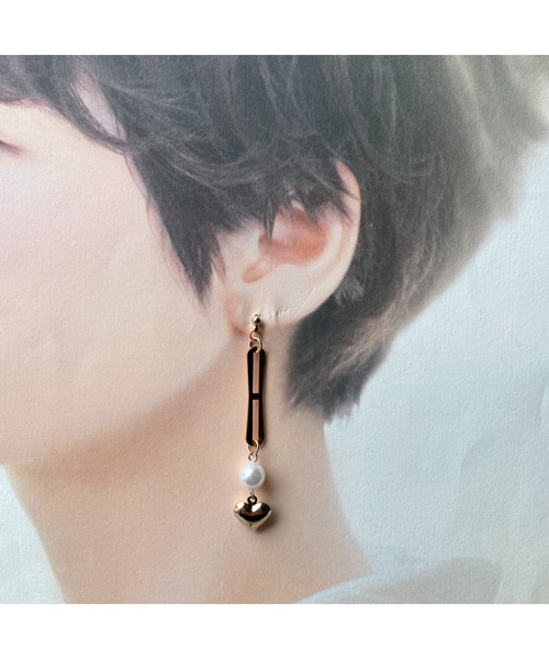 tone（トーン）の「【-lensa-】ヴィンテージパーツ使用のシンプルピアス(MA)（ピアス（両耳用）・レディース・ゴールド・FREE）」の3枚目の写真