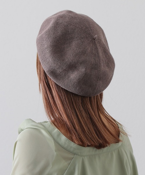 COLONY 2139（コロニートゥーワンスリーナイン）の「麻混ニットベレー帽（ハンチング/ベレー帽・レディース・ブラック/ベージュ/モカ・FREE）」の7枚目の写真