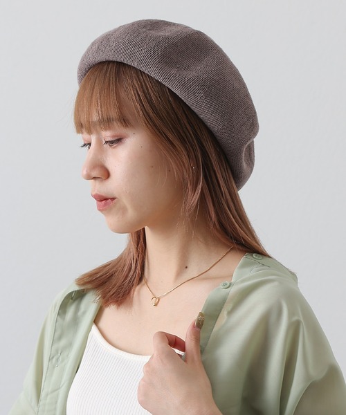 COLONY 2139（コロニートゥーワンスリーナイン）の「麻混ニットベレー帽（ハンチング/ベレー帽・レディース・ブラック/ベージュ/モカ・FREE）」の8枚目の写真