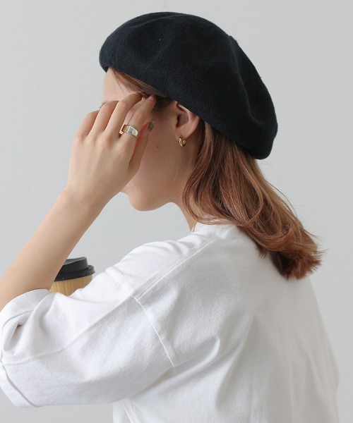 COLONY 2139（コロニートゥーワンスリーナイン）の「麻混ニットベレー帽（ハンチング/ベレー帽・レディース・ブラック/ベージュ/モカ・FREE）」の21枚目の写真