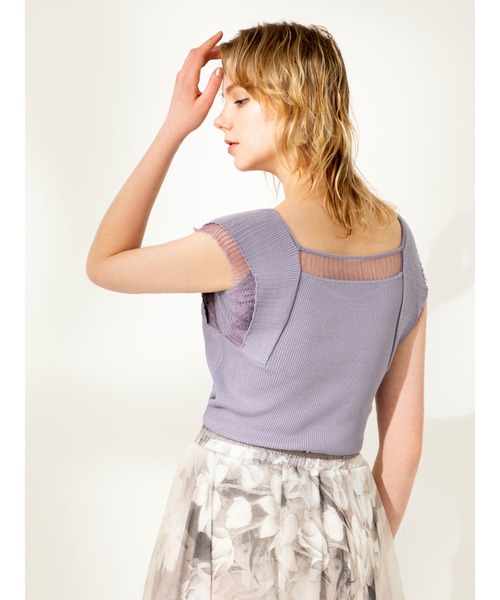 DURAS(デュラス)の「2WAYシアーフリルトップ(Tシャツ/カットソー・レディース・グレー系その他/ブラック/パープル/ホワイト・FREE)」の19枚目の写真