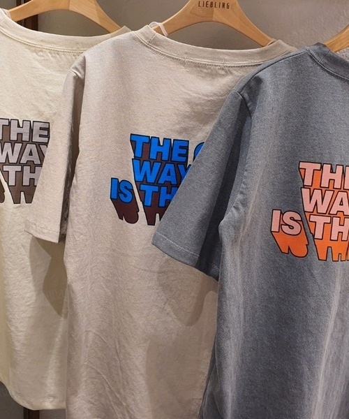 Dalfwin(ダールフィン)の「WAYOUTロゴ半袖Tシャツ(Tシャツ/カットソー・レディース・ベージュ/グレー/クリーム・FREE)」の8枚目の写真