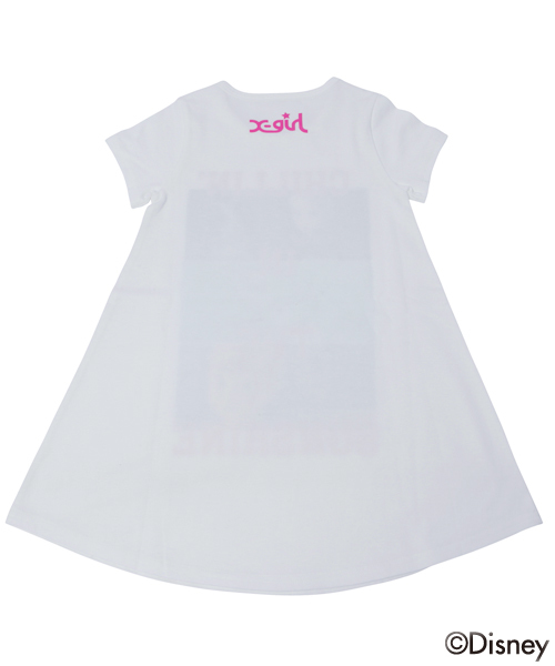 X-girl Stages(エックスガールステージス)の「Disney(ディズニー)【アナと雪の女王】 S/S TEE DRESS FROZEN (4T~7T)(ワンピース・キッズ・ホワイト/ネイビー・4T/7T/6T/5T)」の4枚目の写真