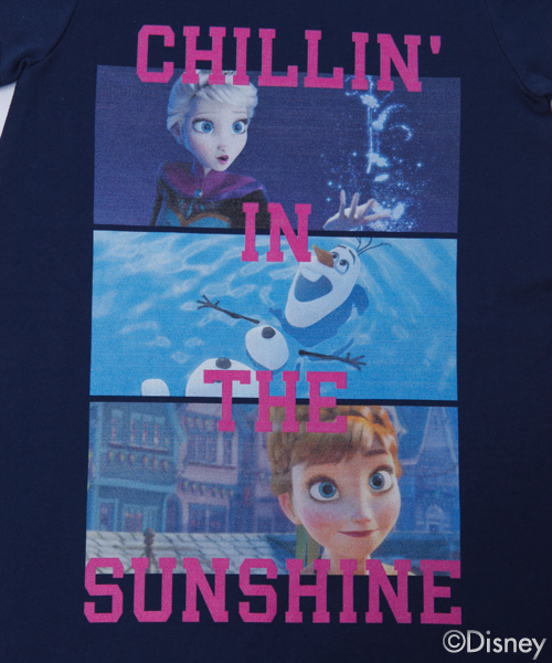X-girl Stages(エックスガールステージス)の「Disney(ディズニー)【アナと雪の女王】 S/S TEE DRESS FROZEN (4T~7T)(ワンピース・キッズ・ホワイト/ネイビー・4T/7T/6T/5T)」の8枚目の写真