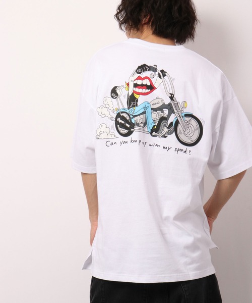 RE730（アールイーセブンサーティー）の「RE730 なみおくんビッグシルエット半袖Ｔシャツ（Tシャツ/カットソー・メンズ・ブラック系その他4/ブラック系その他5/ホワイト/ブラック/ホワイト系その他/ブラック系その他/ホワイト系その他2/ブラック系その他2/ホワイト系その他3/ブラック系その他3/ホワイト系その他4/ホワイト系その他5・M/L/XL）」の7枚目の写真