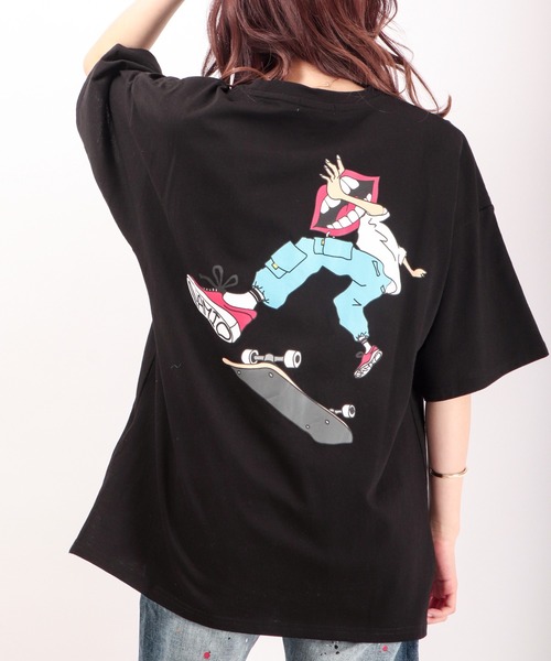 RE730（アールイーセブンサーティー）の「RE730 なみおくんビッグシルエット半袖Ｔシャツ（Tシャツ/カットソー・メンズ・ブラック系その他4/ブラック系その他5/ホワイト/ブラック/ホワイト系その他/ブラック系その他/ホワイト系その他2/ブラック系その他2/ホワイト系その他3/ブラック系その他3/ホワイト系その他4/ホワイト系その他5・M/L/XL）」の10枚目の写真