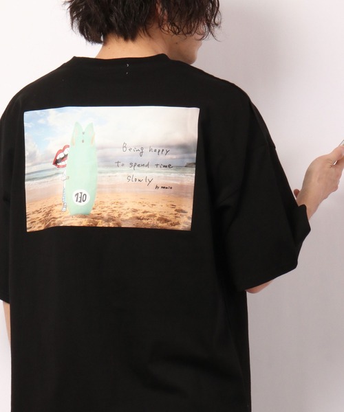 RE730（アールイーセブンサーティー）の「RE730 なみおくんビッグシルエット半袖Ｔシャツ（Tシャツ/カットソー・メンズ・ブラック系その他4/ブラック系その他5/ホワイト/ブラック/ホワイト系その他/ブラック系その他/ホワイト系その他2/ブラック系その他2/ホワイト系その他3/ブラック系その他3/ホワイト系その他4/ホワイト系その他5・M/L/XL）」の11枚目の写真