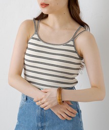 Kastane | 【新色追加】カップ付2ストラップボーダーキャミ(Tシャツ/カットソー)
